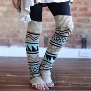 New Western Aztec Leg Warmer Socks